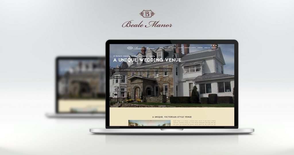 beale manor website displayed on laptop, tablet, and phone