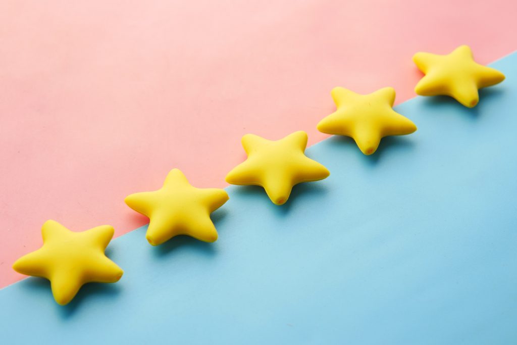 5-star review rendering