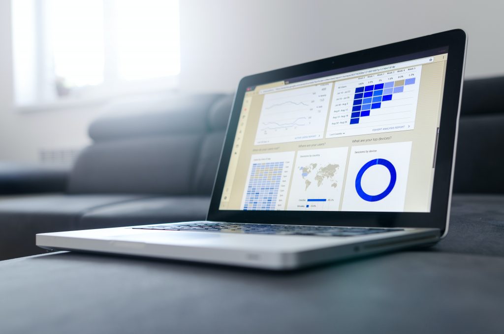 google analytics on a laptop